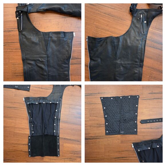 First Classics Thermal Lined Motorcycle Chaps Unisex Size 3XS Used No Road Rash - Picture 7 of 11